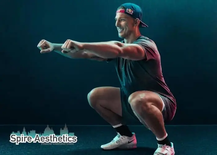 Image of man build leg muscle Northamptonshire through exercise